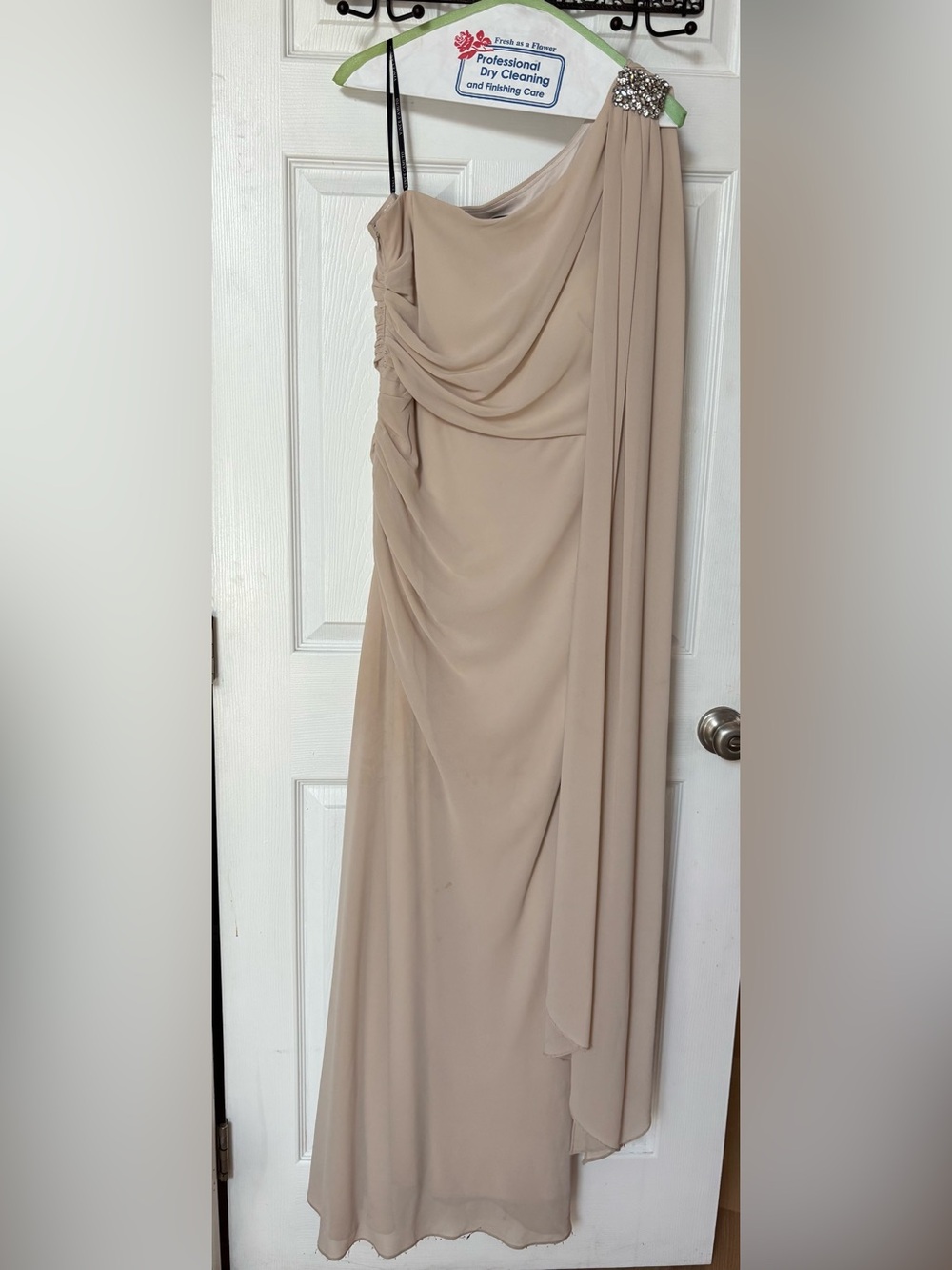 Vince Camuto Taupe Ruched Draped Maxi Skirt